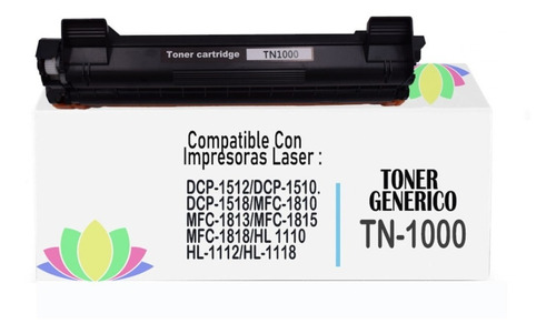 Tóner Genérico Tn1000 Para Impresoras Laser Dcp-1510/hl-1112