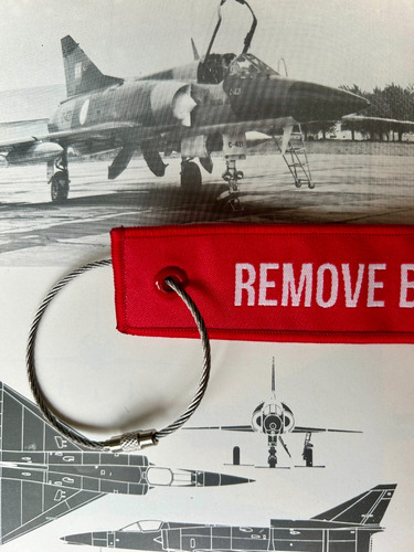 Llavero Remove Before Flight Tejido Con Cable De Acero Inox.