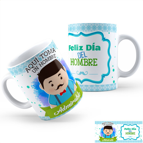 Taza Cerámica Dia Del Hombre Aa Calidad