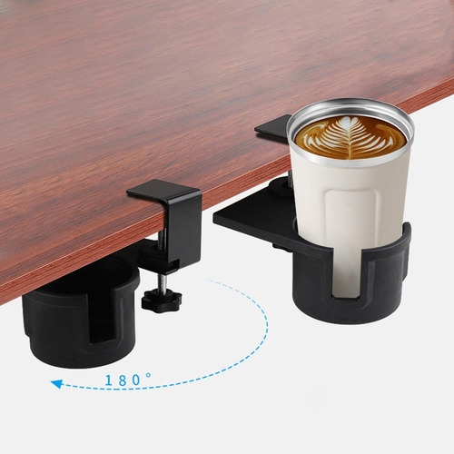 Soporte De Vaso Lateral De Escritorio Giratorio Abrazadera
