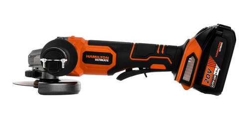 Imagen 2 de 5 de Amoladora angular inalámbrica Hamilton ULT115 de 50 Hz naranja y negra 220 V - 240 V Cargador