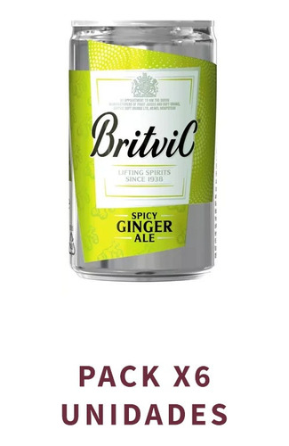 Ginger Ale Britvic Lata Importada Reino Unido Pack 6 X 150ml