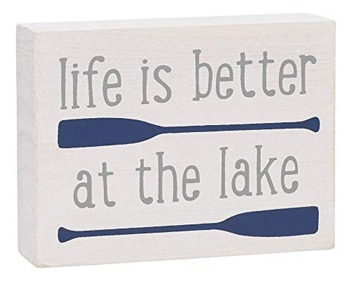 Mini Letrero De Madera 'life Is Better At The Lake' Dec...