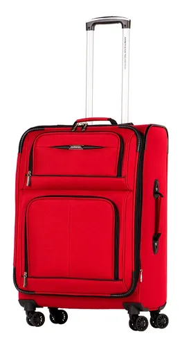Maleta American Tourister Meridian 3.0 Mediana Color Rojo Lisa