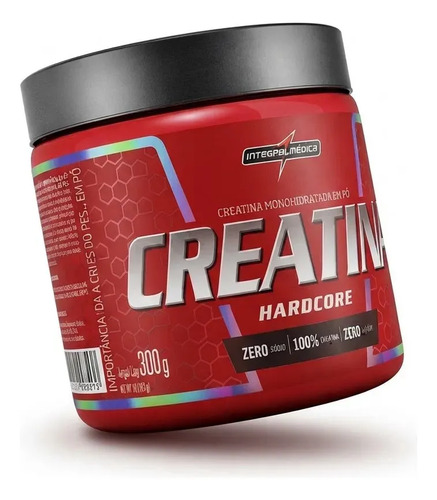Creatina Integralmédica Monohidratada Hardcore em pó Sem sabor x 300g