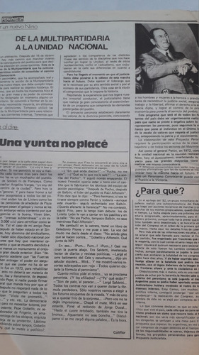 Diario Revista Antigua * Peronista Por La Lib Naciona * N° 1 (Usado)