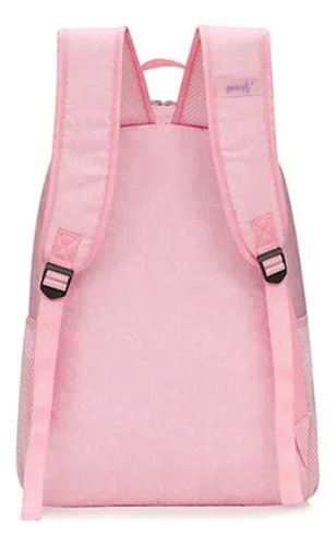 Mochila Escolar Muaa Urbana Bolsillo Ajustable Reforzada Color Rosa/lila