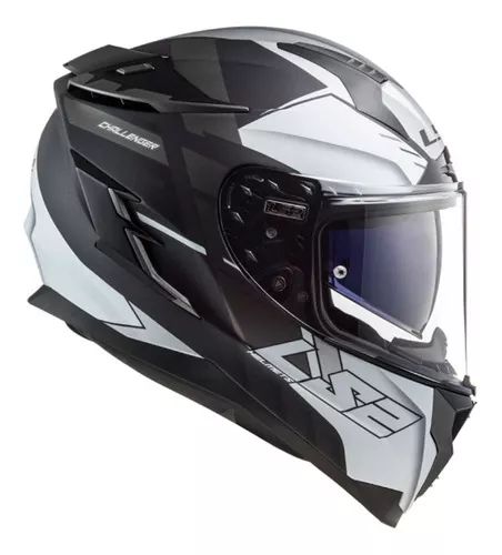 Casco Moto Ls2 Integral 327 Challenger Allert Con Pinlock