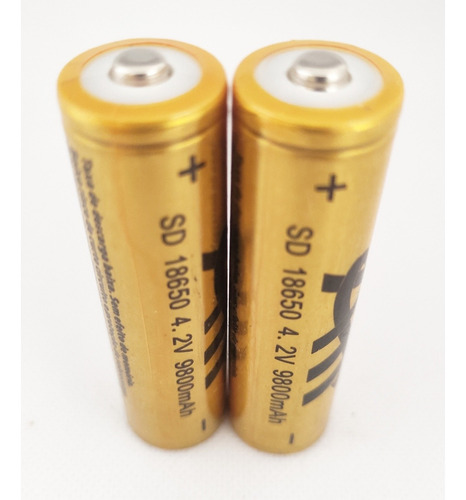 2 Baterias Recarregável 18650 9800mah 4.2v Lanterna Tática