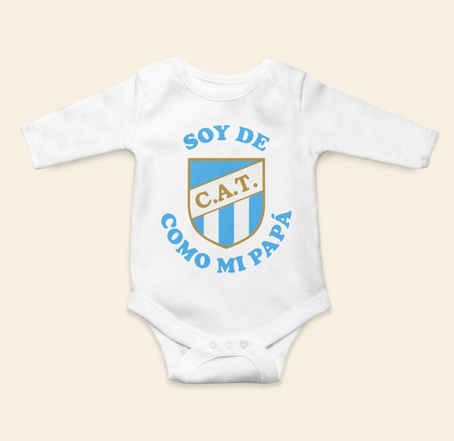 Body Para Bebé Atletico Tucuman Como Mi Papa Manga Larga