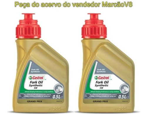 2 Óleo Castrol Fork Oil Synthetic 5w Suspensão Motos 