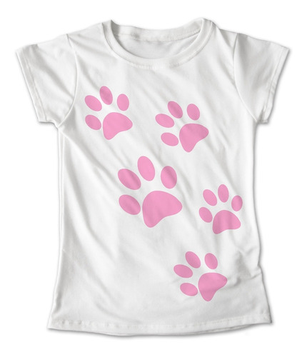 Blusa Huellas Colores Playera Estampado Perro 072