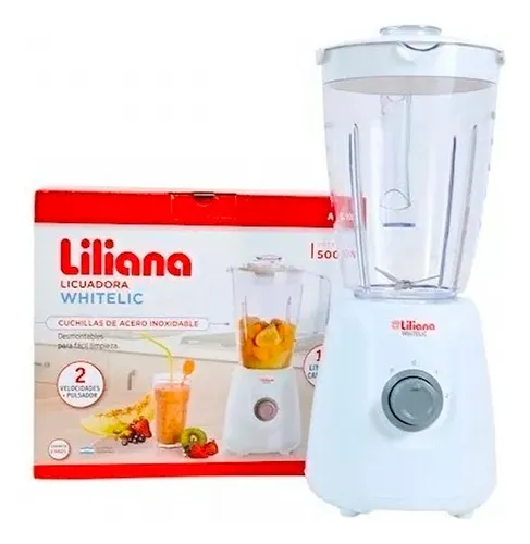 Licuadora Liliana Whitelic Al100 1.5 L Blanca Con Jarra