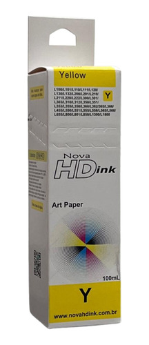 1 Unid De 100ml Tinta Pig P/ Papel Couchê L380 L395 L850 Tinta Yellow