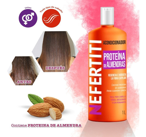 Acondicionador Para Cabello Aceite De Almendra 1lt Nefertiti