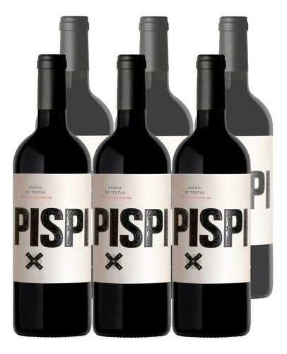 Vino Pispi Blend De Tintas 750 Ml Caja X6 Unidades