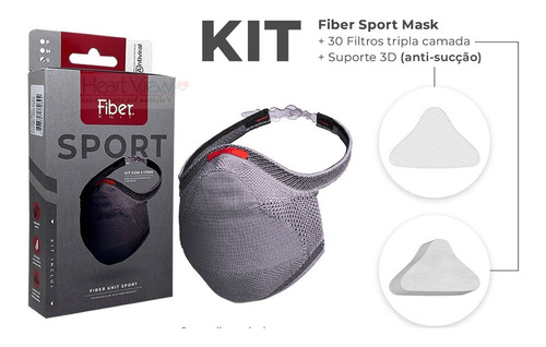 Kit Máscara Fiber Knit 3d Sport Com 1 Suporte, 30 Refil E Nf