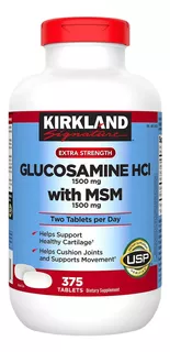 Glucosamina Con Msm 1500 Mg Kirkland Signature 375 Tabletas