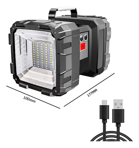 Para Super Potente Recargable De 40w Linterna De Reflector