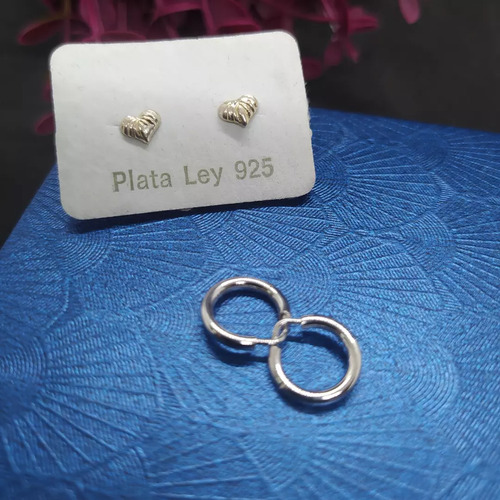 Abridores En Plata Para Bebe Más Argollitas Lisas Ofertas !!