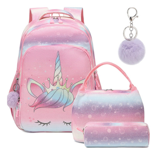 Mochila De Unicornio Dafelile Para Niñas, Mochila Escolar Co