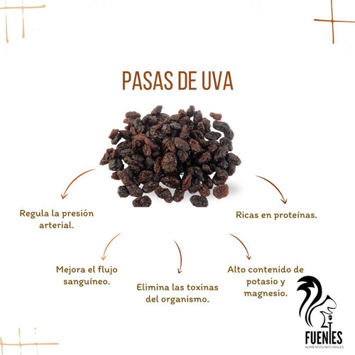 | Fuentess | Pasas De Uva Flame Por 100 Grs.