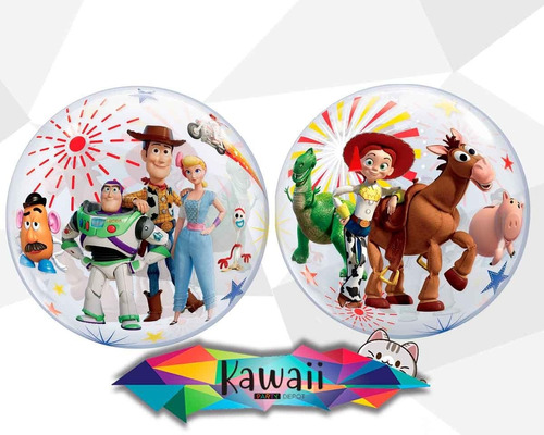 Globo Burbuja Toy Story 4 - 55 Cm - 100% Helio