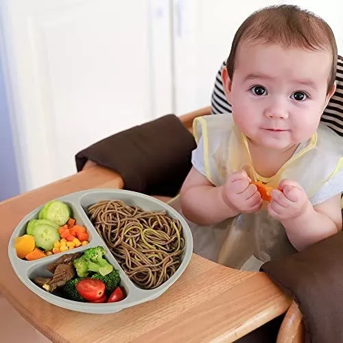 Plato Silicona para Bebé con Ventosas 