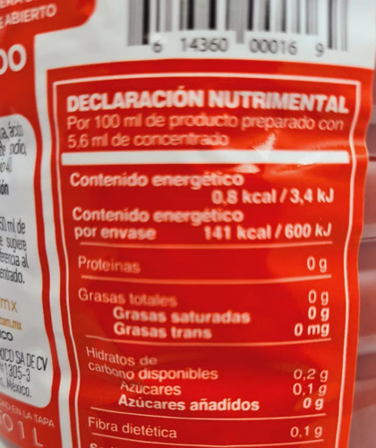 Concentrado De Fresa F-diaz Para Preparar Agua De Fresa 1l