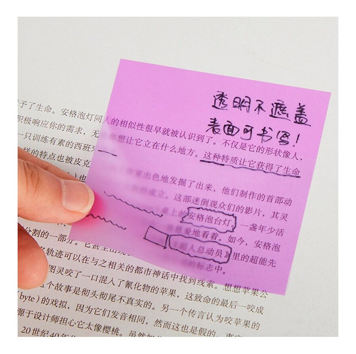 420 Post It Notas Adhesivas Transparentes 7x7 Resaltar Texto