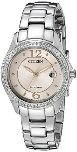 Reloj Cristalino De La Silueta Eco-drive De Las Mujeres Del 