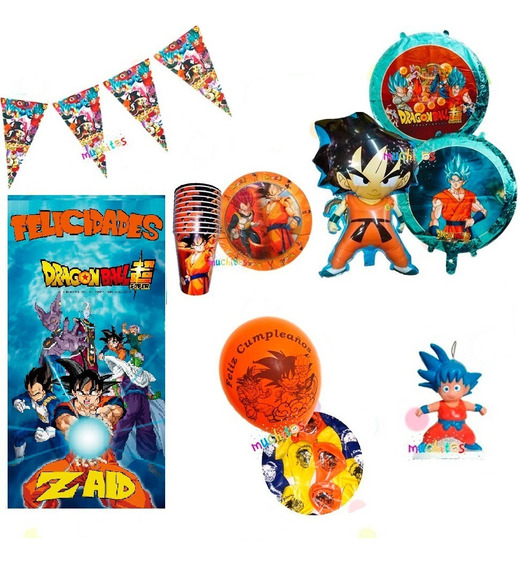 Kit Fiesta Dragón Ball Goku, Vela, Globos, Decoración, Promo | Meses sin  intereses