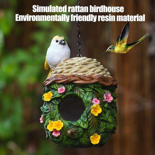 Casa De Pájaros De Pájaros De Resina Colorida Resistente A L