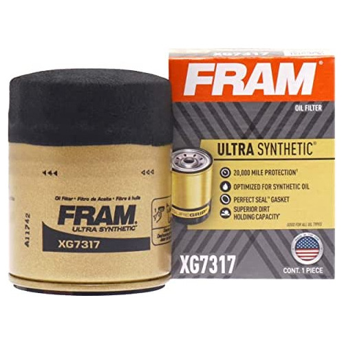 Fram Xg7317 Filtro De Aceite Enroscable Ultrasintético...