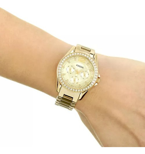Reloj Fossil Es3203 Para Mujer Color Oro