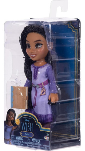 Muñeca Petite Asha Disney Wish 15 Cm Con Diario Y Vestido