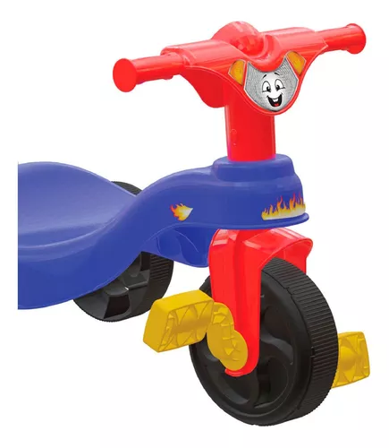 Triciclo Infantil com Empurrador Motoca Passeio Bebê Azul no Shoptime