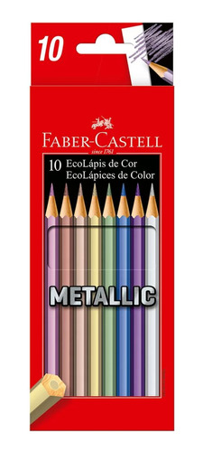 Ecolápis Cor Metallic 10 Cores Faber-castell