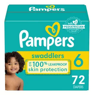 Pampers Swaddlers - Pañales Etapa 6, 72 Piezas. Para Bebés