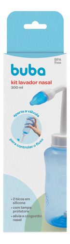 Kit Lavador Nasal Alivia A Congestão Nasal E O Desconforto Cor Azul