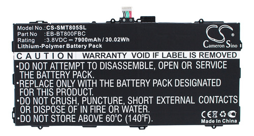 Bateria Repuesto Para Samsung Tab S 10.5 Lte Chagall Sm-t800