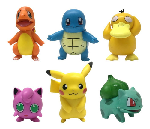 Pokémon Charmander Colección 6 Figuras En Bolsa (picachu)