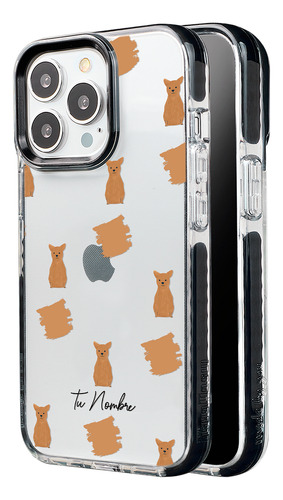 Funda Para iPhone Mujer Perro Chihuahua Manchas Tu Nombre