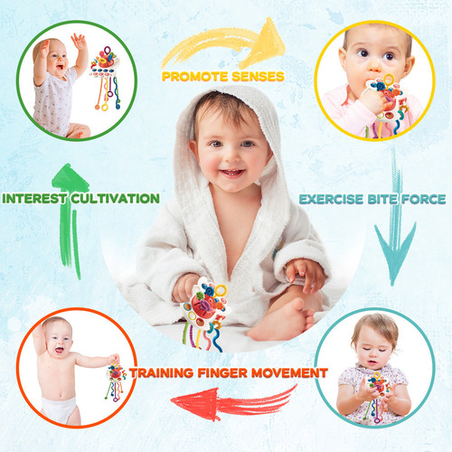 Juguetes Sensoriales Montessori String Para Bebés De 5 Pieza
