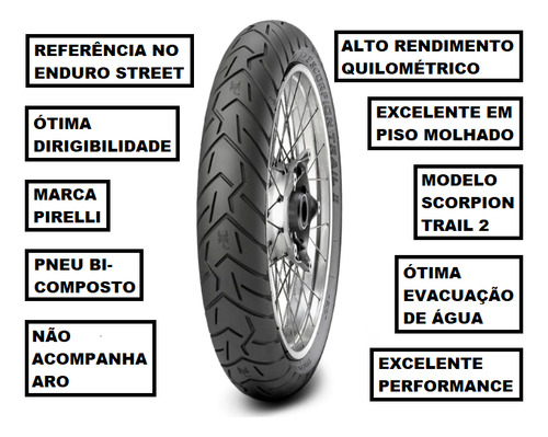 Pneu Pirelli Dianteiro 110/80-19 Scorpion Trail Ii Triumph