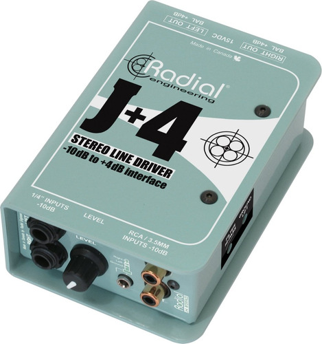 Radial Engineering J+4 Controlador De Lnea Estreo De -10db A