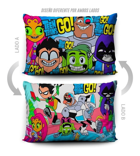 Imagen 5 de 5 de Funda De Almohada Teen Titans Go! 70x45cm Vudú Love