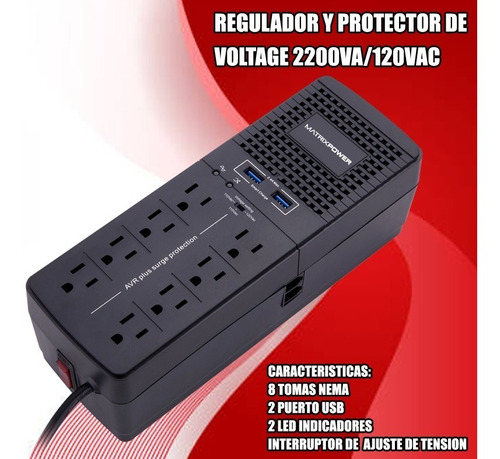 Regulador Y Estabilizador De Voltaje 2200va  Marca Aplus