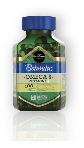 Omega 3 & Vitamina E - 100 Capsulas Blandas - Botanitas
