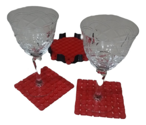 Posavasos Vaso X 4 Unidades De 9 X 9 Cm Echo En 3d